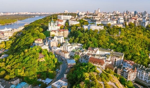 Vista aerea de Kiev - Ucrania